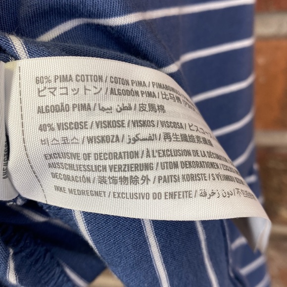 ABECROMBIE & FITCH Blue Striped Tank Top Girls Large - Picture 4 of 5